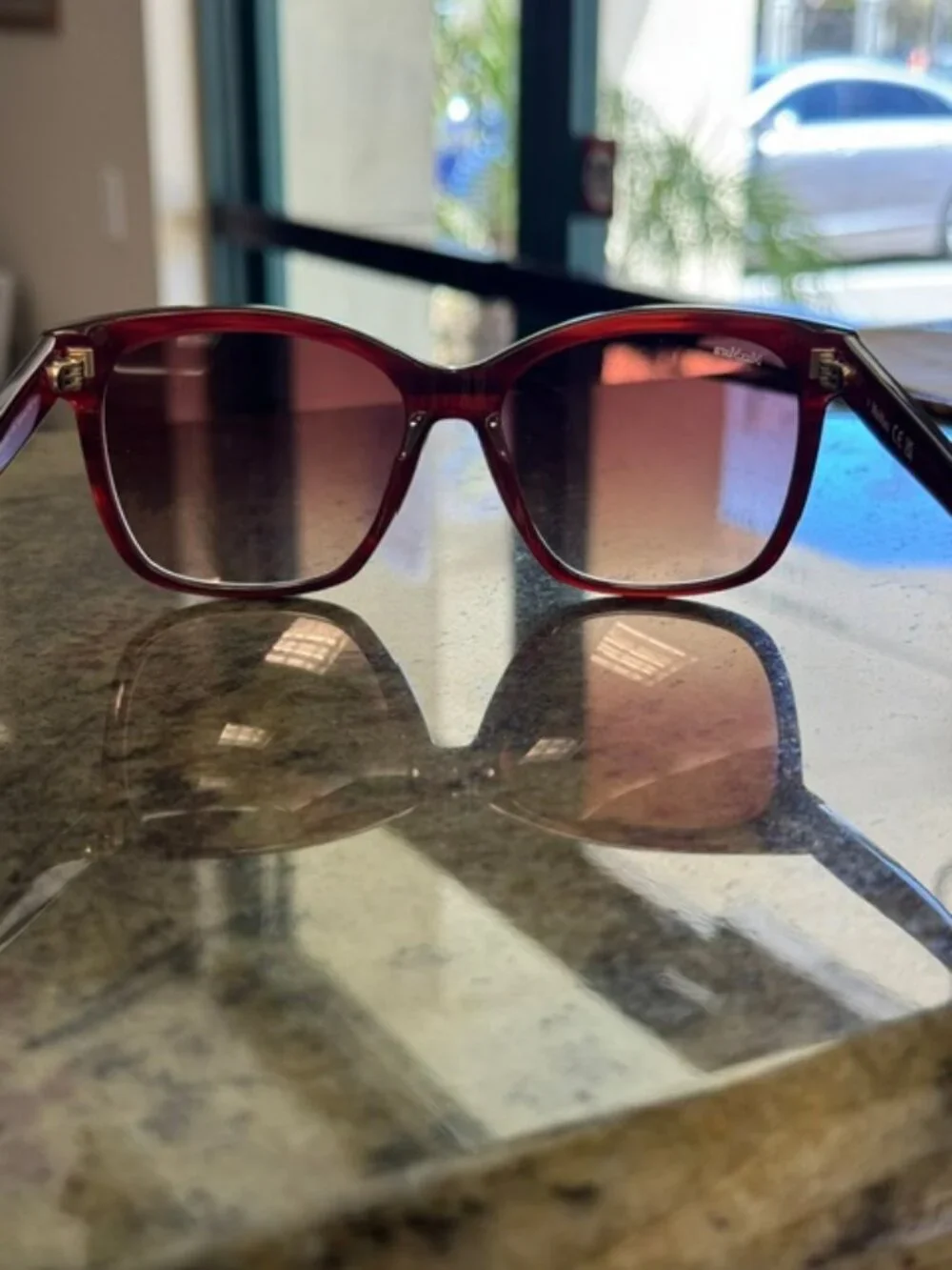 Max Mara MM0042 05B Bordeaux Cat-Eye Sunglasses 56-16-140 New w/Case FREE SHIP!!